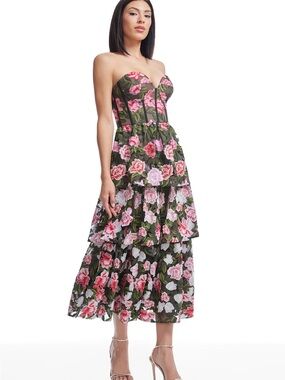dress the population ferra strapless ruched fitted midi dress Dress the Population | Dresses | Dress The Population Ferra Strapless  Ruched Fitted Midi Dress Xs Nwt